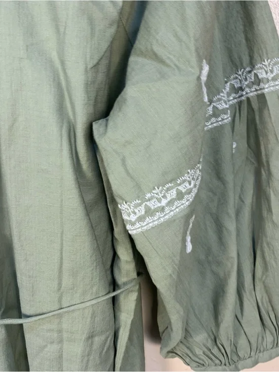 H&M Cotton Embroidered Midi Dress - Picture 7 of 11